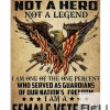 I Am Not A Hero Not A Legend I Am A Female Veteran American Flag Eagle Poster