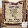 I Disappear Into Books Quilt Blanket