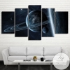 Interstellar Mystery Astronaut Space Universe Five Panel Canvas 5 Piece Wall Art Set