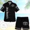 Jack Daniel's All Over Print 3D Combo Hawaiian Shirt & Beach Shorts - Black