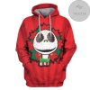 Jack Skellington Nightmare Before Christmas Gift 3D Printed Hoodie Zipper Hooded Jacket