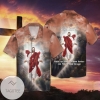 Jesus Leads Me Where My faith is Without Borders And Will Be Made Stronger For Men And Women Graphic Print Short Sleeve Hawaiian Casual Shirt