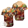 Jesus Rides A Dinosaur Hawaiian Graphic Print Short Sleeve Hawaiian Casual Shirt