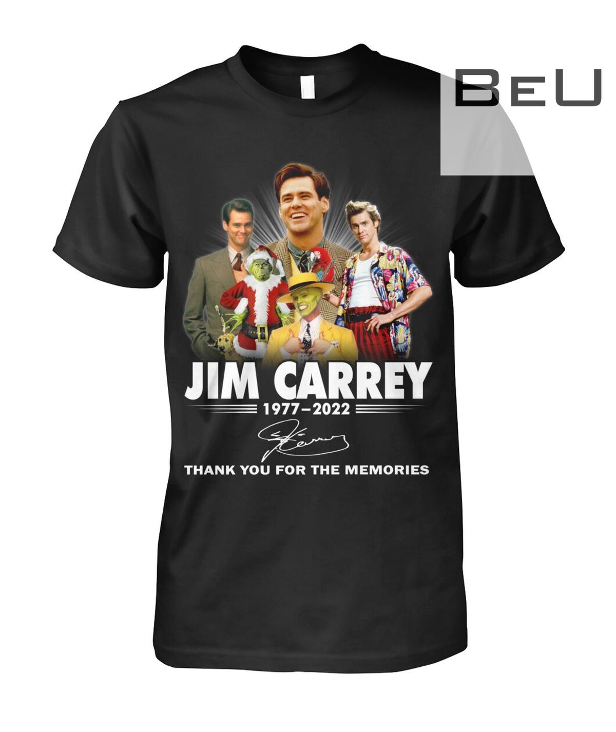 Jim Carrey 1977-2022 Signature Thank You For The Memories Shirt