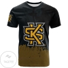 Kennesaw State Owls All Over Print T-shirt Men's Basketball Net Grunge Pattern- NCAA