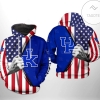 Kentucky Wildcats NCAA US Flag 3D Printed Hoodie Zipper Hooded Jacket