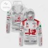 Kimi Raikkonen Alfa Romeo F1 Team Orlen Racing Sparco All Over Print 3D Gaiter Hoodie - White