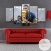 Kylian Mbapp World Cup Champion Sport Five Panel Canvas 5 Piece Wall Art Set