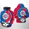 LA Clippers NBA Grateful Dead 3D Printed Hoodie Zipper Hooded Jacket