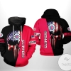 LA Clippers NBA US Flag Skull Team 3D Printed Hoodie Zipper Hooded Jacket