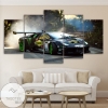 Lamborghini Drifting Five Panel Canvas 5 Piece Wall Art Set