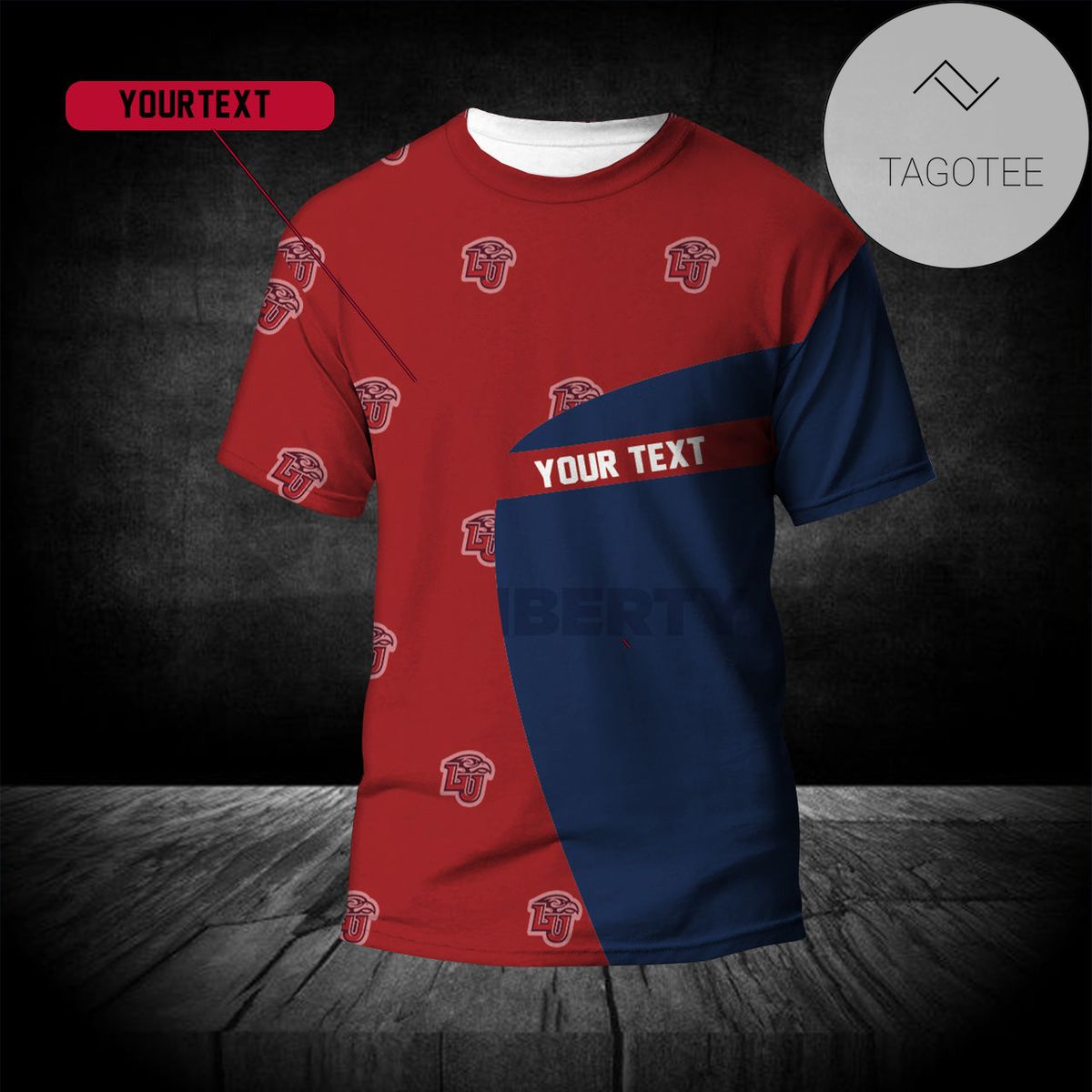 Liberty Flames Personalized 3D All Over Print T-shirt - NCAA