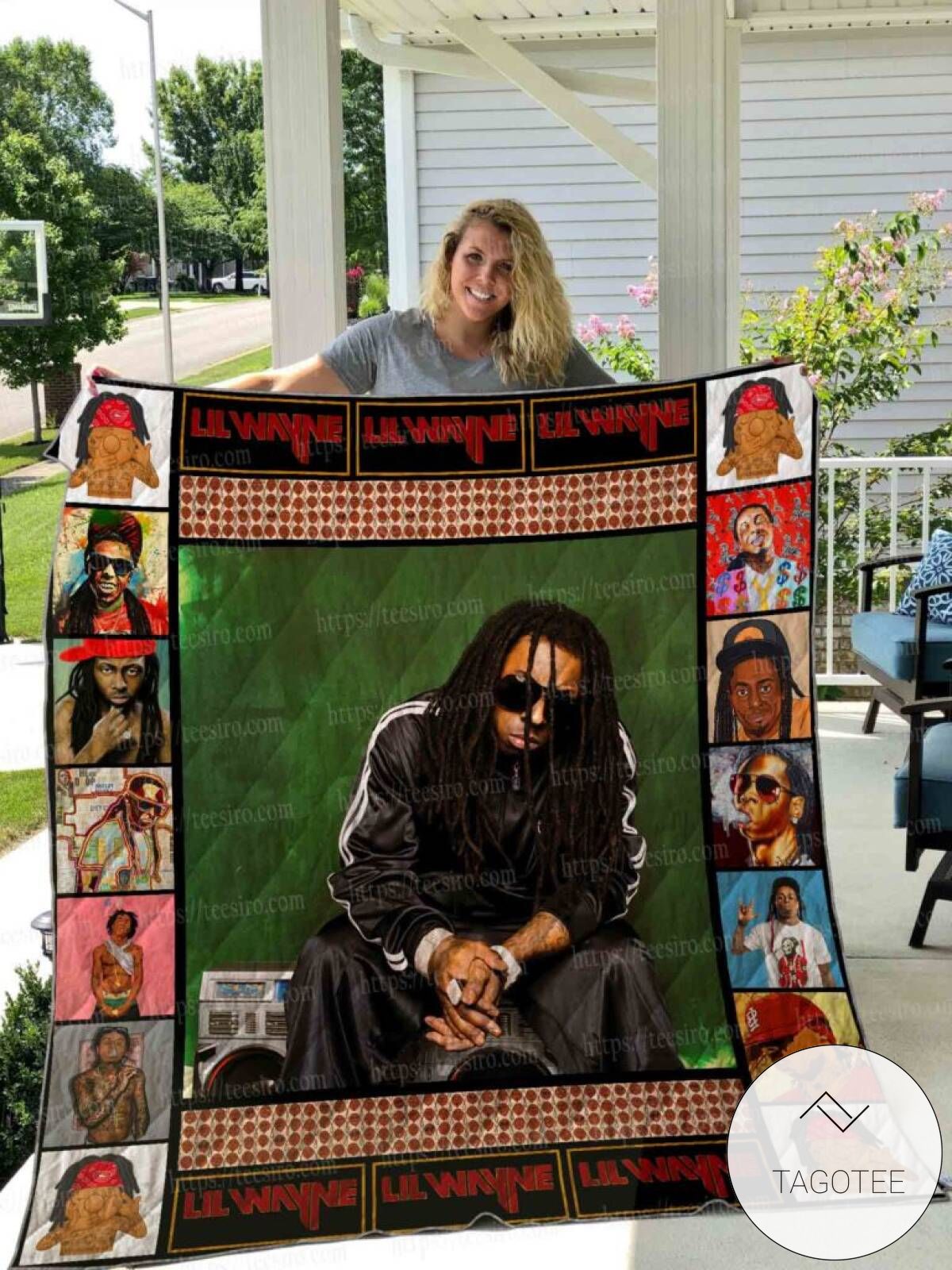 Lil Wayne Illus Quilt Blanket