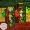 Lion Reggae For Men And Women Graphic Print Short Sleeve Hawaiian Casual Shirt