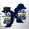 Los Angeles Rams NFL Baby Yoda Team 3D Printed Hoodie Zipper Hooded Jacket