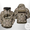 Louisiana Monroe Warhawks NCAA Camo Veteran 3D Printed Hoodie Zipper Hooded Jacket