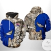 Louisiana Tech Bulldogs NCAA Camo Veteran Hunting 3D Printed Hoodie Zipper Hooded Jacket