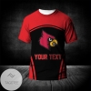 Louisville Cardinals All Over Print T-shirt Curve Style Sport- NCAA