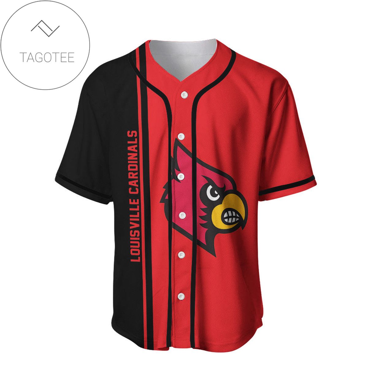 Louisville Cardinals Baseball Jersey Half Style - NCAA