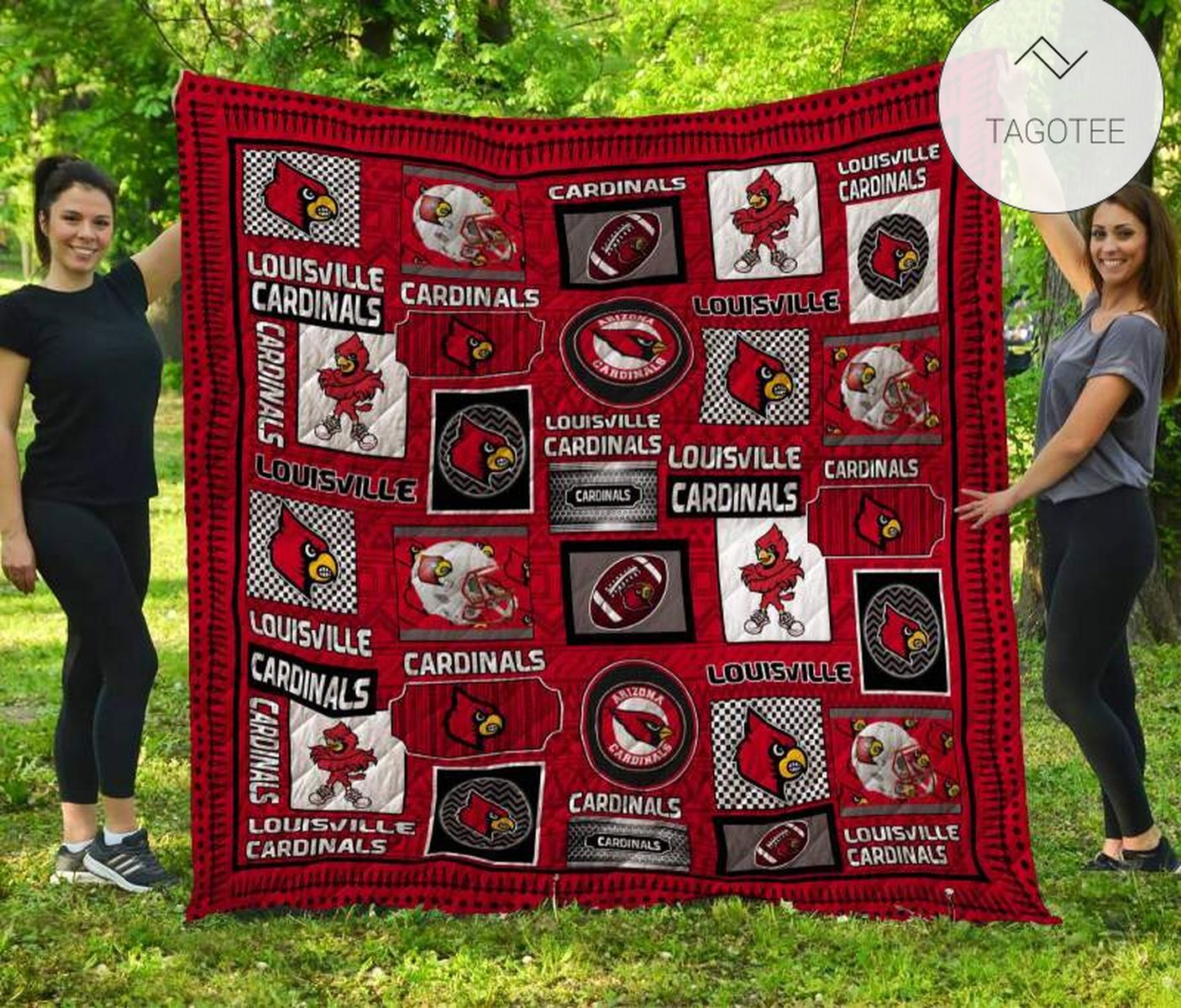 Louisville Cardinals Football Quilt Blanket