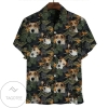 LushStyle Jack Russell Terrier Graphic Print Short Sleeve Hawaiian Shirt