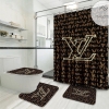Lv Luxury Type 21 Shower Curtain Waterproof Luxury Bathroom Mat Set Luxury Brand Shower Curtain Luxury Window Curtains