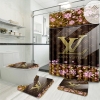Lv Luxury Type 26 Shower Curtain Waterproof Luxury Bathroom Mat Set