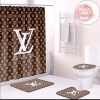 Lv Luxury Type 4 Shower Curtain Waterproof Luxury Bathroom Mat Set