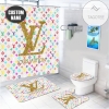 Lv Luxury Type 40 Shower Curtain Waterproof Luxury Bathroom Mat Set