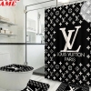 Lv Luxury Type 46 Shower Curtain Waterproof Luxury Bathroom Mat Set