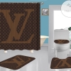 Lv Luxury Type 6 Shower Curtain Waterproof Luxury Bathroom Mat Set