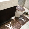 Lv Luxury Type 9 Shower Curtain Waterproof Luxury Bathroom Mat Set