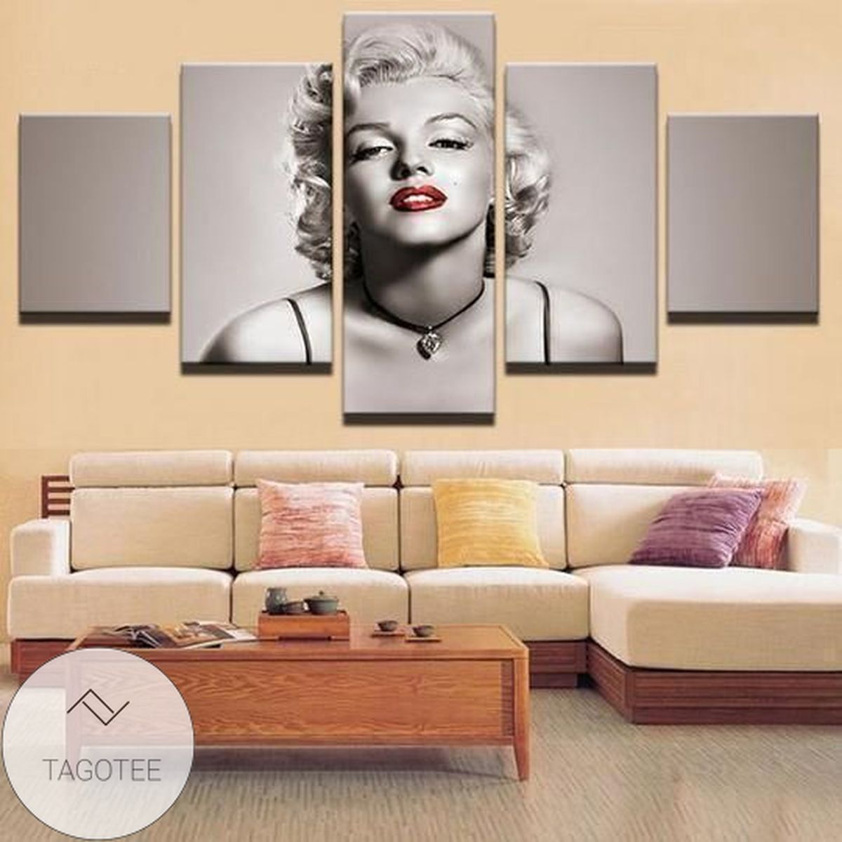 Marilyn Monroe 7 Celebrity Five Panel Canvas 5 Piece Wall Art Set