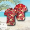 Marine Corps Hawaiian Graphic Print Short Sleeve Hawaiian Casual Shirt