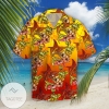Marlins Hibiscus Tropical Hawaiian Graphic Print Short Sleeve Hawaiian Shirt