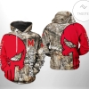 Maryland Terrapins NCAA Camo Veteran Hunting 3D Printed Hoodie Zipper Hooded Jacket