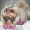 Mastiff Flower 3D Printed Hoodie Zipper Hooded Jacket