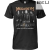 Megadeth Signatures Thank You For The Memories Shirt