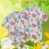 Memorial Day Wildflowers Hummingbird For men And Women Graphic Print Short Sleeve Hawaiian Casual Shirt