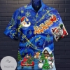 Merry Christmas Print Short Sleeve Hawaiian Casual Shirt