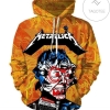 Metallica Yellow 3D Printed Hoodie Zipper Hooded Jacket