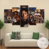 Michael Jackson Collage Famous Person Five Panel Canvas 5 Piece Wall Art Set