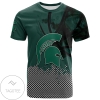 Michigan State Spartans All Over Print T-shirt Men's Basketball Net Grunge Pattern- NCAA