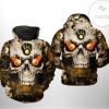 Milwaukee Brewers MLB Skull 3D Printed Hoodie Zipper Hooded Jacket