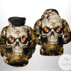 Minnesota Vikings NFL Skull Team 3D Printed Hoodie Zipper Hooded Jacket