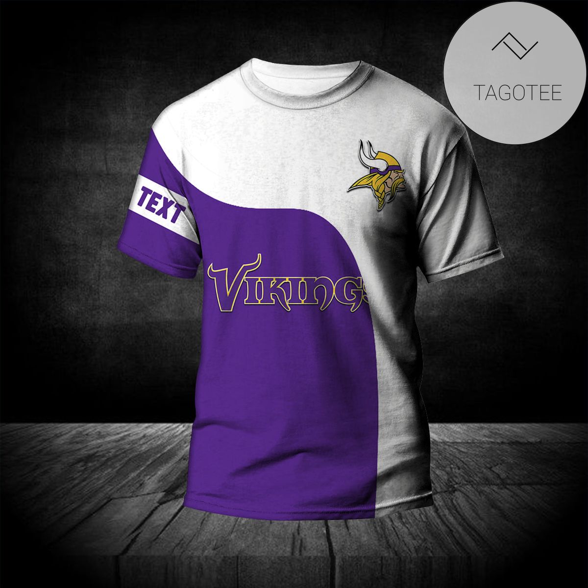Minnesota Vikings T-shirt Curve Style Custom- NFL