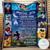 Mom To Son Learning To Dance In The Rain Mickey Quilt Blanket