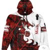 Monk Dungeons And Dragons Red Camo 3d Hoodie
