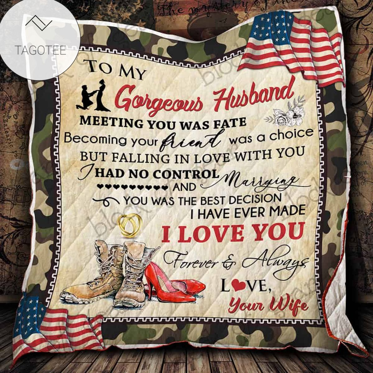 My Soldier My Husband Quilt Blanket