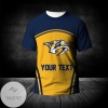 Nashville Predators All Over Print T-shirt Curve Style Sport- NHL